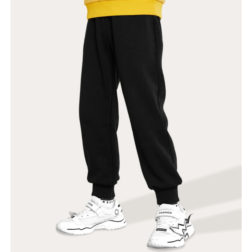 Quần dài cho bé trai bé gái BabyloveGO mẫu mới 2023 quần thu đông chất nỉ da cá dáng thể thao QN005