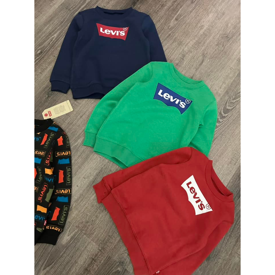 Áo nỉ cổ tròn L.V cho bé