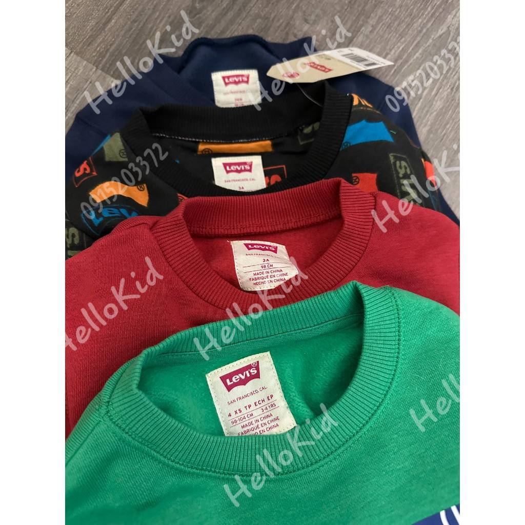 Áo nỉ cổ tròn L.V cho bé