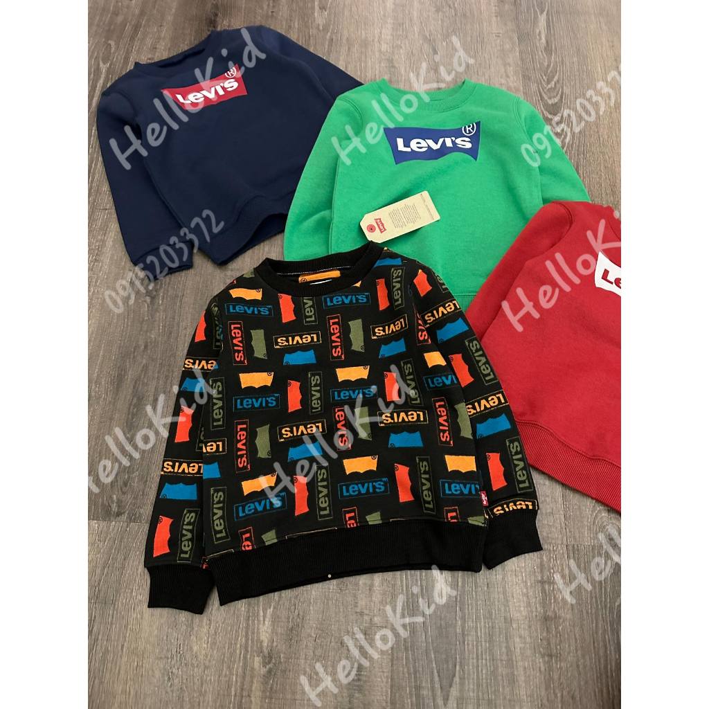 Áo nỉ cổ tròn L.V cho bé