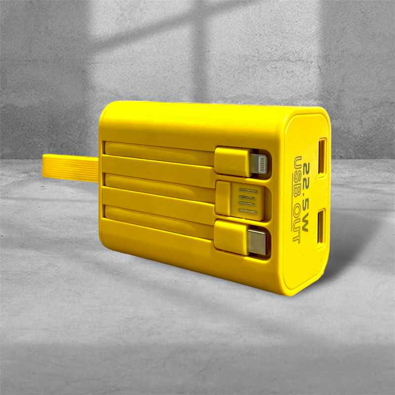 Sạc dự phòng 10000mAh màn hình Led tích hợp 3 đầu cáp