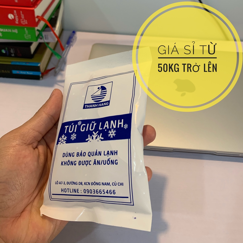 Túi đá gel giữ lạnh loại 250g/túi. Có chứng nhận an toàn thực phẩm