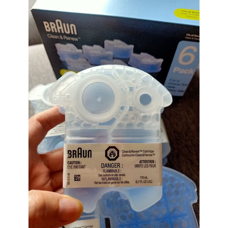 Braun Clean Renew Cartridges - Hộp nước vệ sinh máy cạo râu Braun Mới Chính hãng