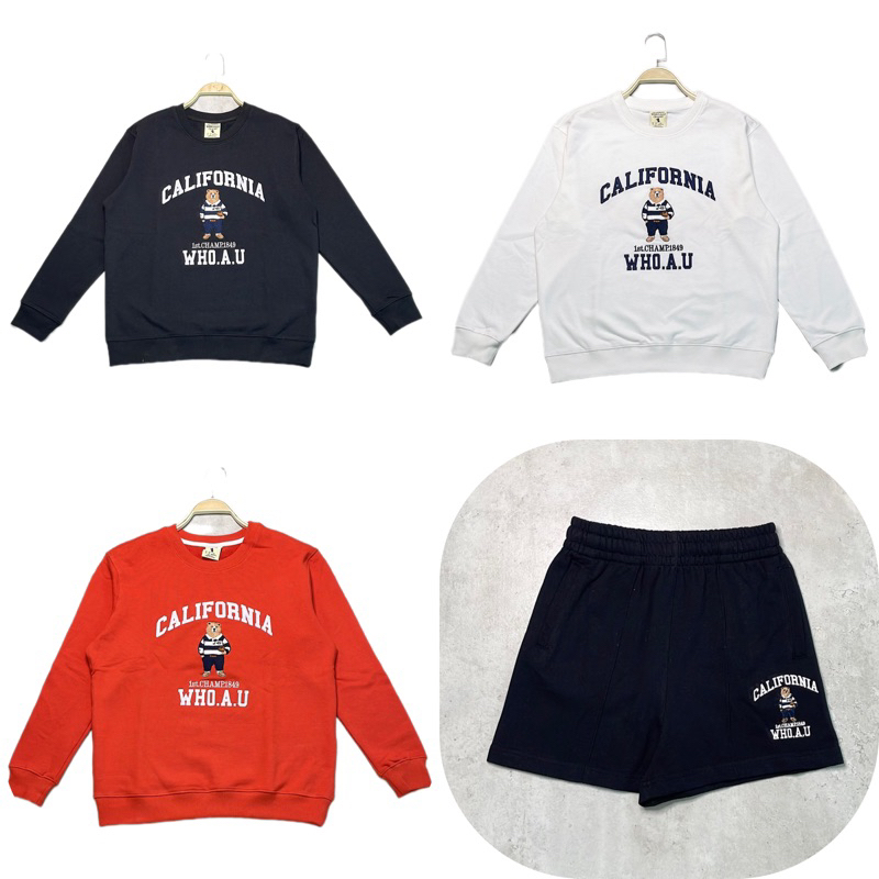 | VIDEO TỰ CHỤP | Áo sweater Who. a. u gấu thêu