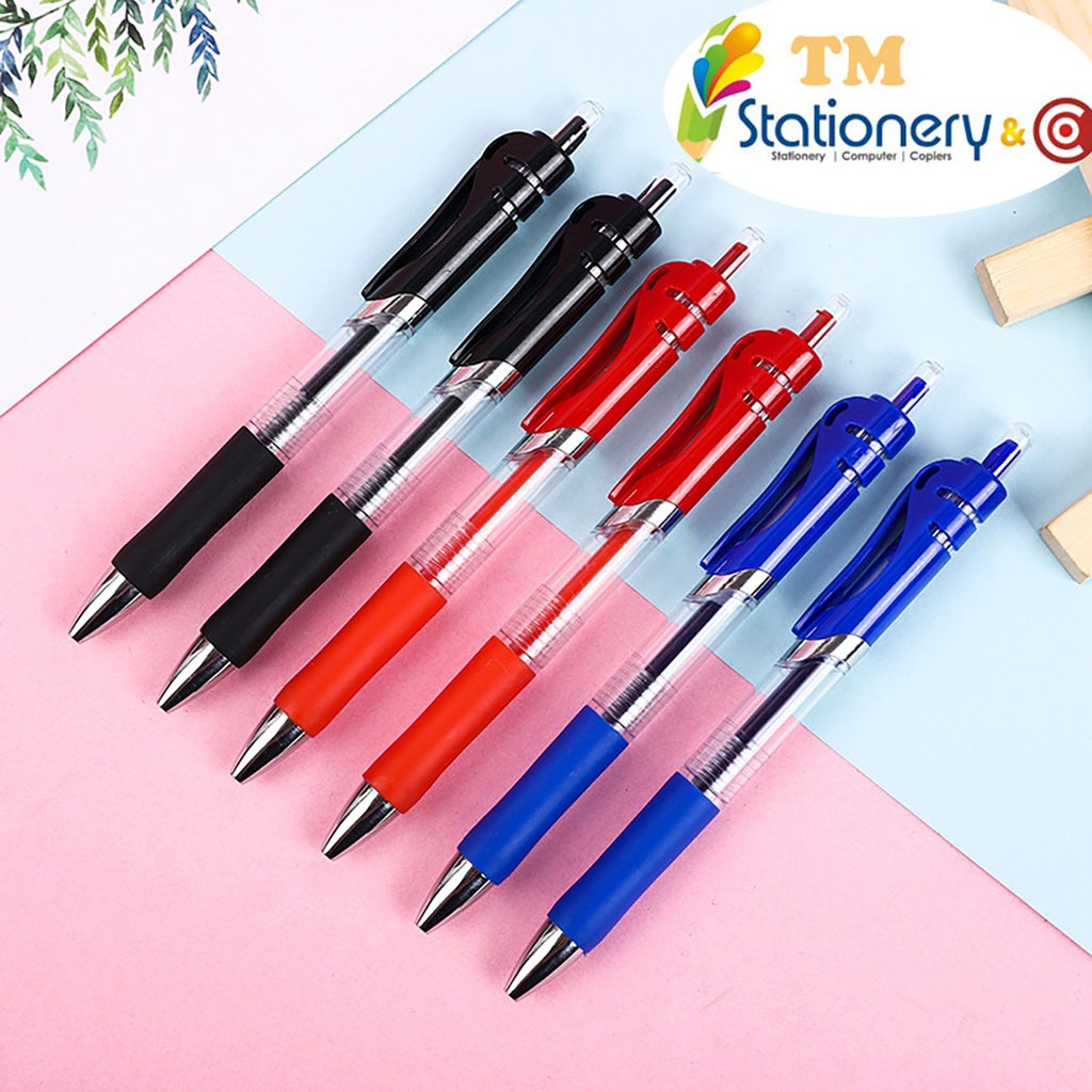 Bút gel bấm TM stationery ngòi 0.5mm - học sinh,sinh viên,văn phòng