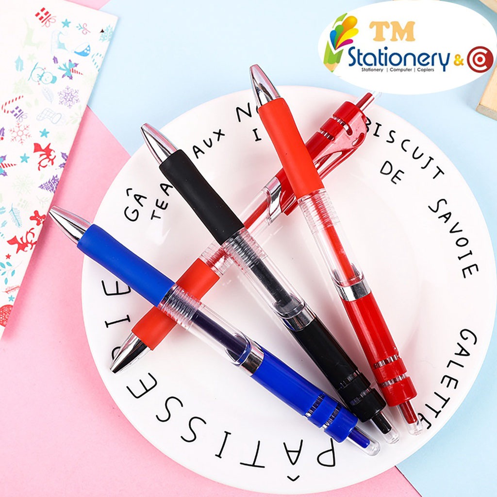 Bút gel bấm TM stationery ngòi 0.5mm - học sinh,sinh viên,văn phòng