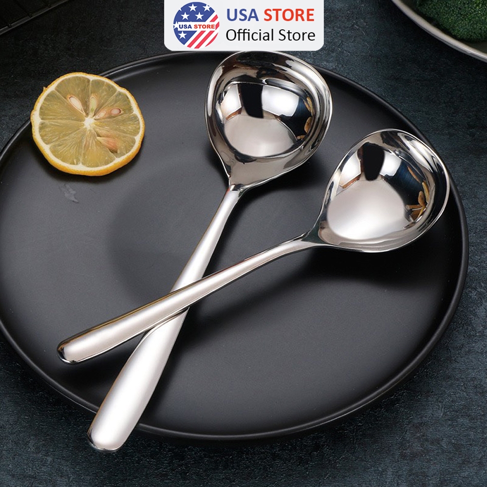 Muôi / Vá Múc Canh J1 Inox Bóng Loáng Dày Dặn Bền Đẹp 20.5cm