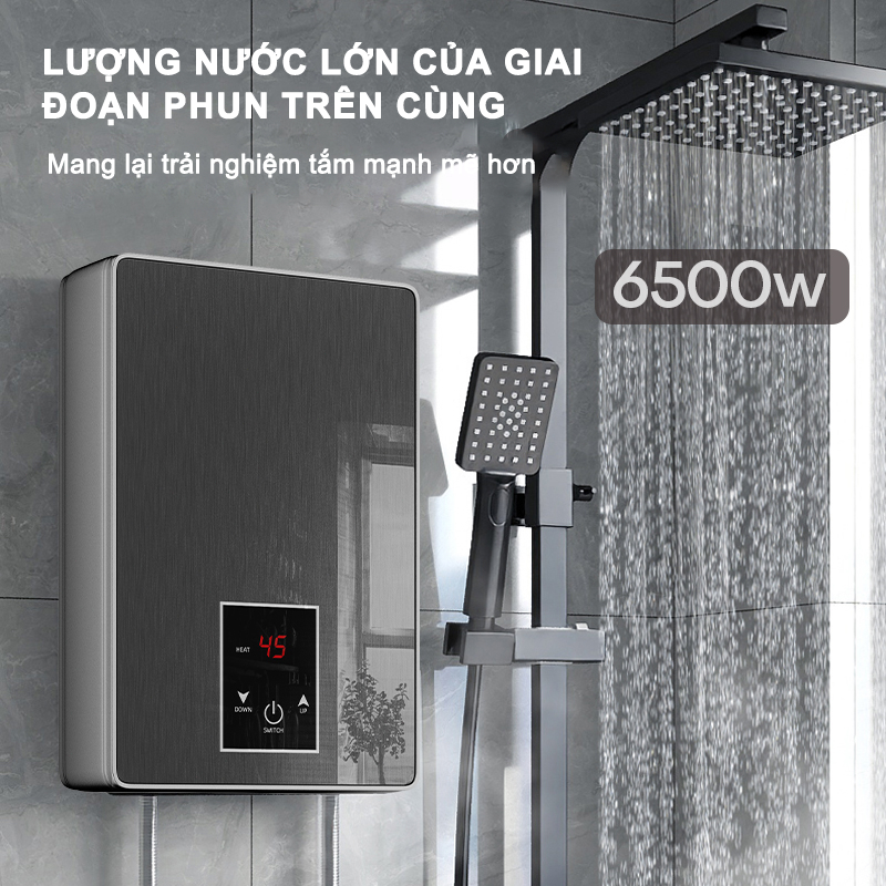 OOKAS Máy nước nóng điện  220 volt, máy nước nóng điện tức thì có thể điều chỉnh tự động