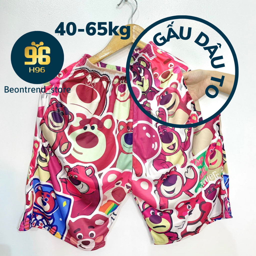 Quần Short Lửng Cartoon Thú Unisex Nhiều mẫu Fresize 38-65kg