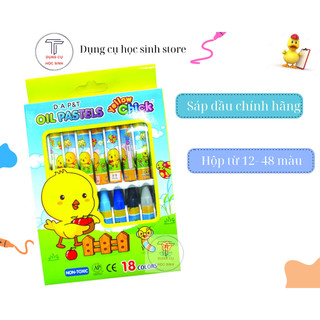 Bút sáp dầu con gà hộp giấy hiệu d.a p&t hàn quốc