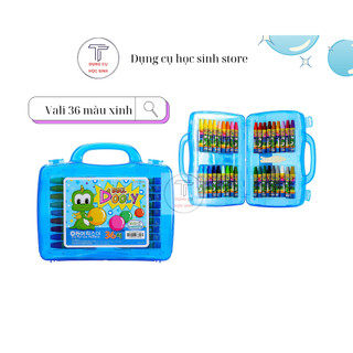 Hộp 36 cây Sáp màu dầu Dooly hiệu D.A P&T hộp nhựa xuất xứ Hàn Quốc với gam màu mịn đẹp
