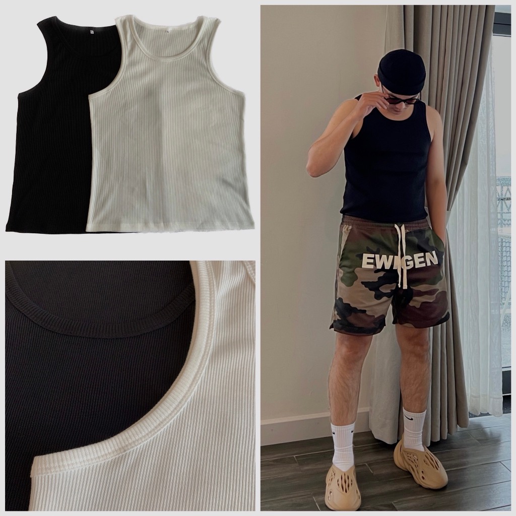 Áo ba lỗ nam EWIGEN thể thao , áo lót nam ,chất liệu thun gân cotton co giãn tốt , form body fit