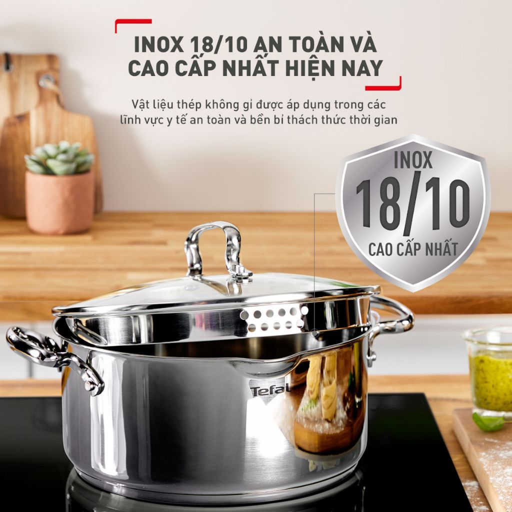 Bộ 3 nồi inox 304 cao cấp Tefal Duetto Plus  bảo hành 24 tháng