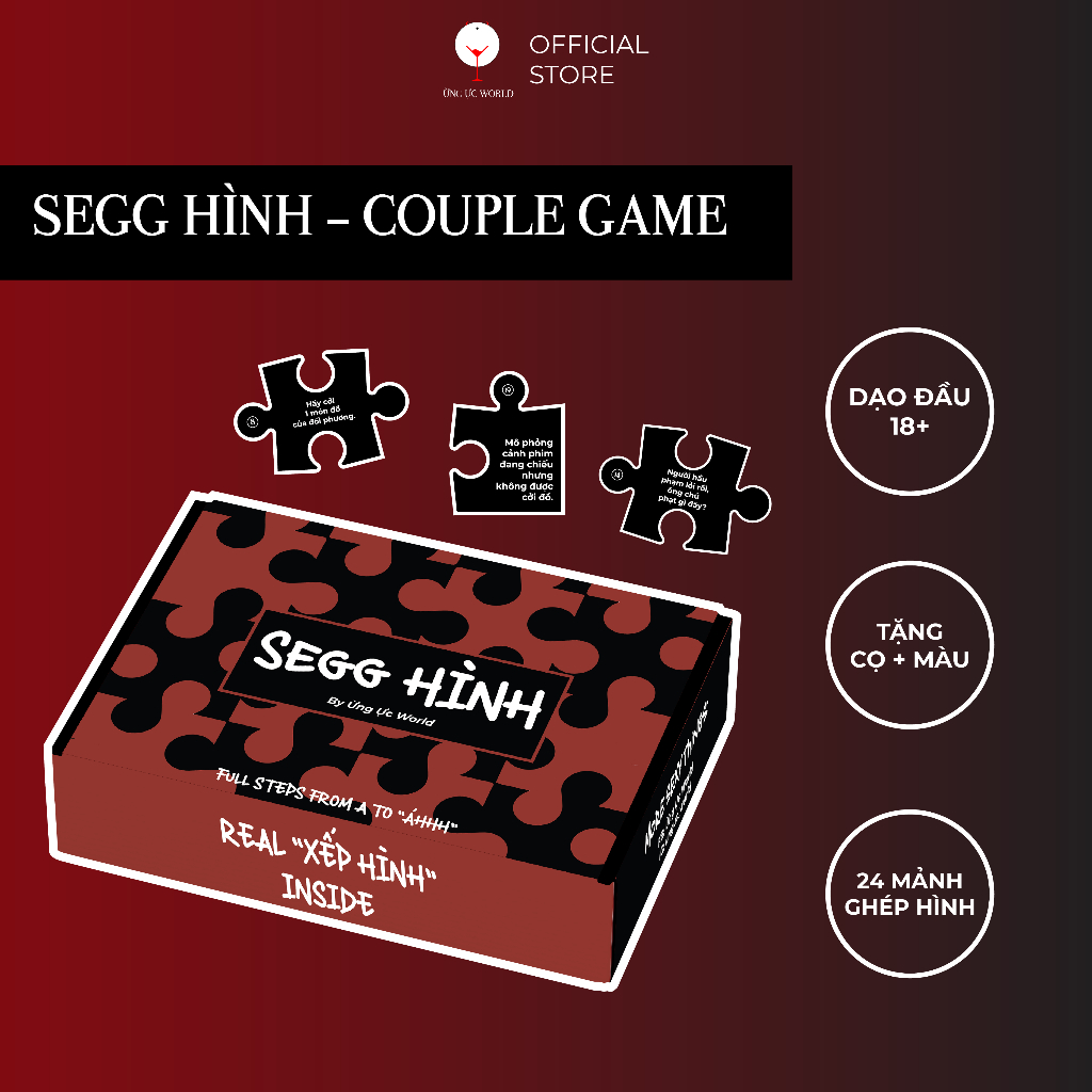 Bộ xếp hình dạo đầu dành cho cặp đôi Segg Hình, boardgame cho couple Ừng Ực