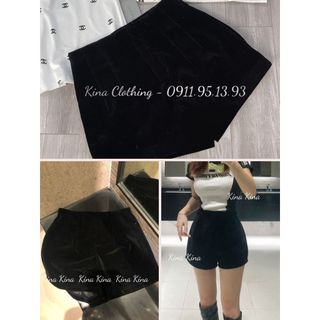 (Ảnh thật)Quần short nhung thu đông, Quần Đùi Nhung Nữ Vải Dày Dặn hàng QCCC L1