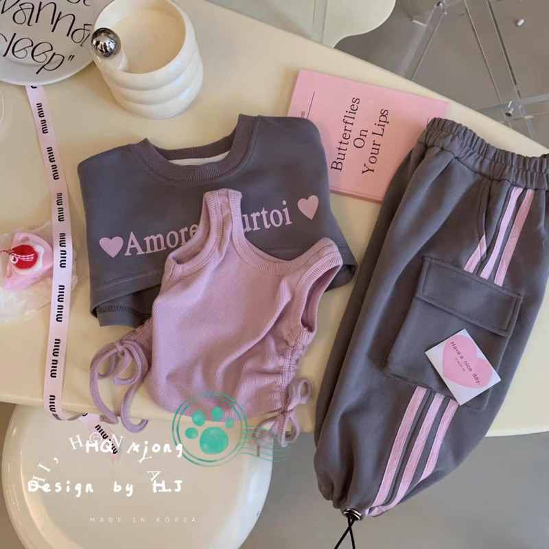 Set Bộ 3 chi tiết siêu hot cho bé gái