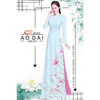 Vải áo dài in hoa 3D