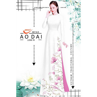 Vải áo dài in hoa 3D