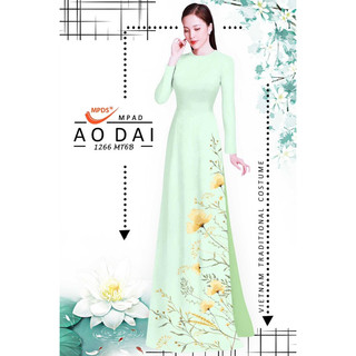 Vải áo dài in hoa 3D