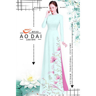 Vải áo dài in hoa 3D