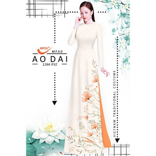 Vải áo dài in hoa 3D
