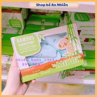 [Hình ảnh thật] Khăn sữa mippi 100% sợi tre siêu mềm hộp 6 cái