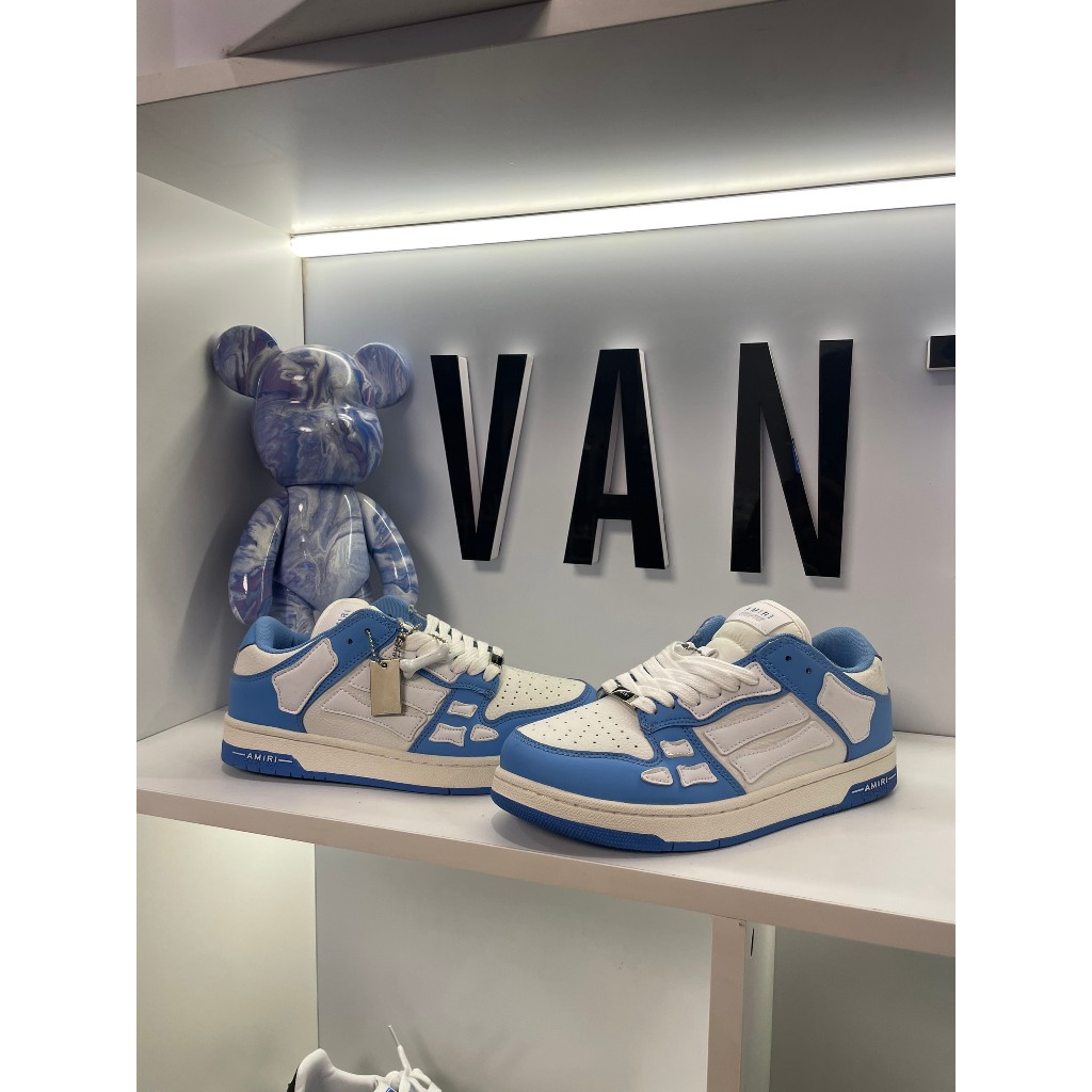 Giày Sneakers cố thấp xanh dương - Amiri Skel Top Sneaker Low Baby Blue