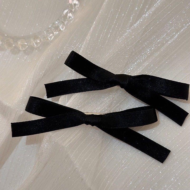 Set 2 chiếc kẹp nơ ruy băng cute nhiều màu sắc N93