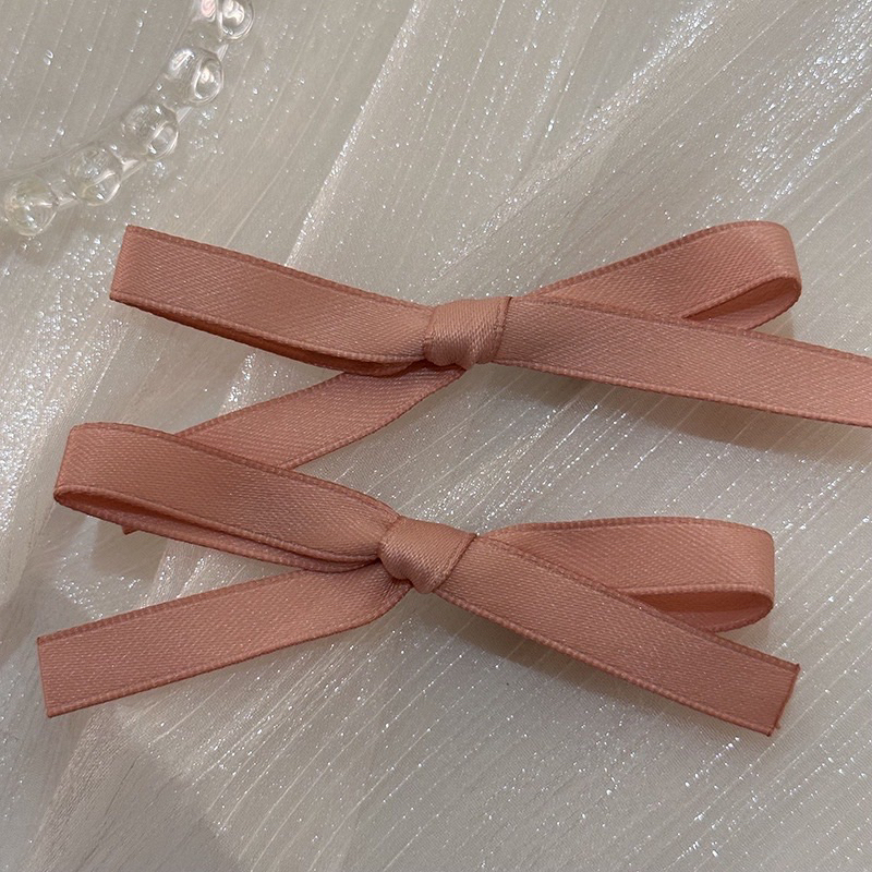 Set 2 chiếc kẹp nơ ruy băng cute nhiều màu sắc N93