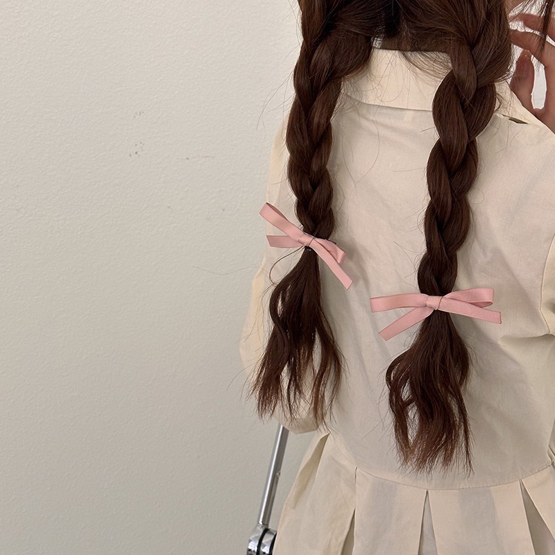 Set 2 chiếc kẹp nơ ruy băng cute nhiều màu sắc N93