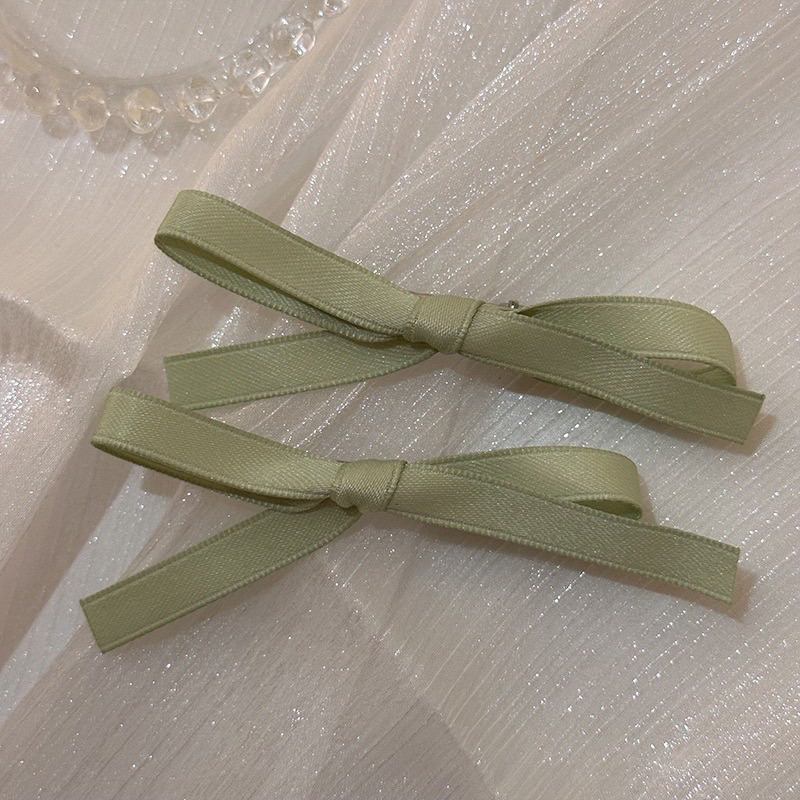 Set 2 chiếc kẹp nơ ruy băng cute nhiều màu sắc N93