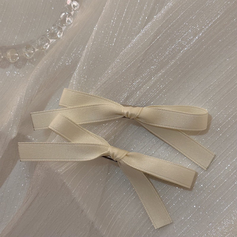 Set 2 chiếc kẹp nơ ruy băng cute nhiều màu sắc N93