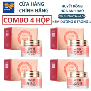 COMBO 4 HỘP KEM DƯỠNG DA ANH ĐÀO TINH CHẤT HUYẾT RỒNG nhà FISHVN