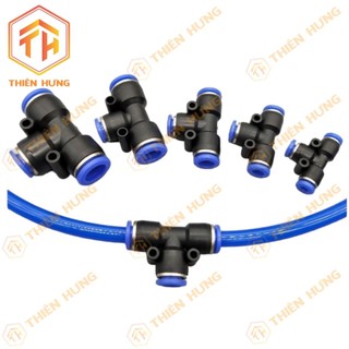 Nối ngã 3 ống nhựa pu - pa - pe | pe 04 ~ pe 16 | ống 4mm ~ ống 16mm