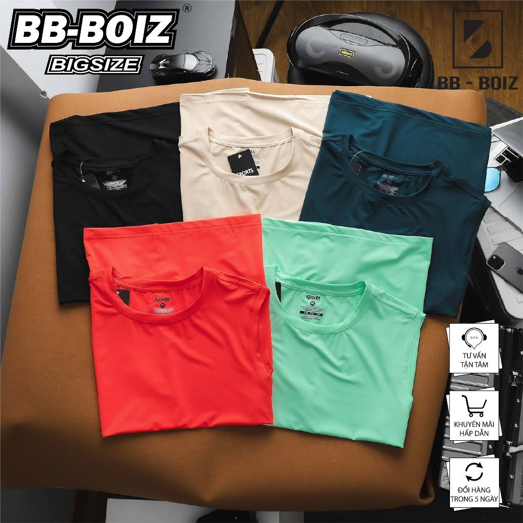 BIGSIZE - Áo thun BB - Boiz thể thao nam sát nách, ba lỗ, tanktop chất thun lạnh form bigsize 70kg -130kg