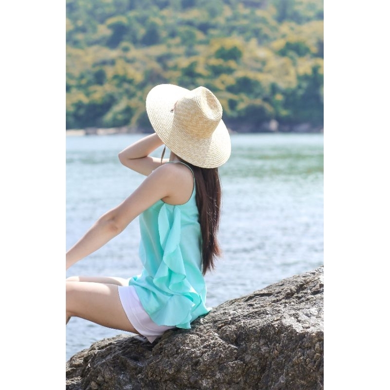 Áo 2 dây LINEN thiết kế bèo 2 bên thân áo - LA JOLLA TOP