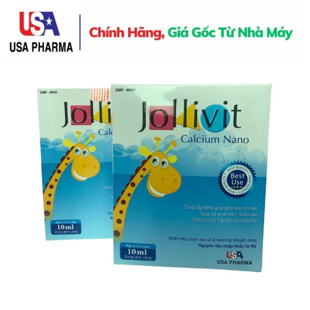 Jollivit Calcium Nano canxi bổ sung canxi cho bé giúp bé phát triển chống còi xương suy dinh dưỡng