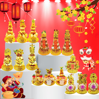 Tháp tỏi thần tài mini, bông tỏi ông địa đậu ngũ sắc nhiều mẫu - TỎI CÁT TƯỜNG