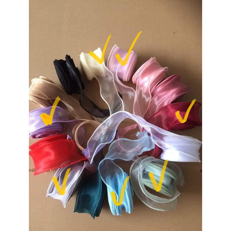 Cuộn Ruy băng voan dài 9 mét, bản 3cm