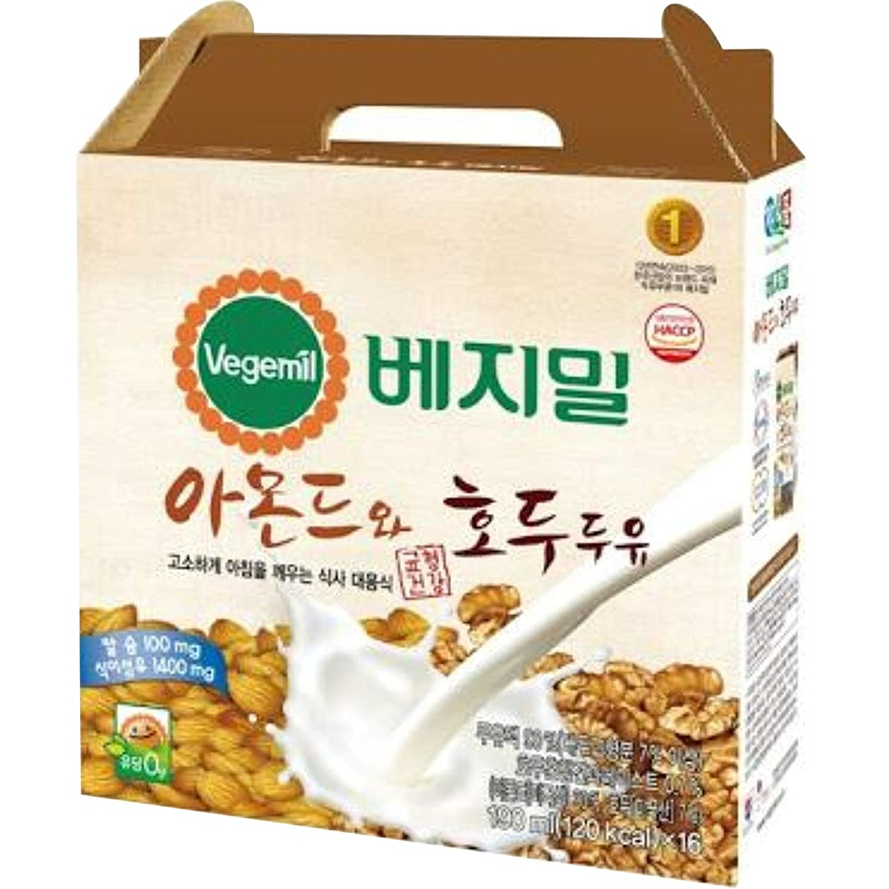 [Hạn Sử Dụng Tháng 12/2023] - Thùng 16 Hộp Sữa Hạt Óc Chó Hạnh Nhân Vegemil 190ml (Almond & Walnut Soymilk)