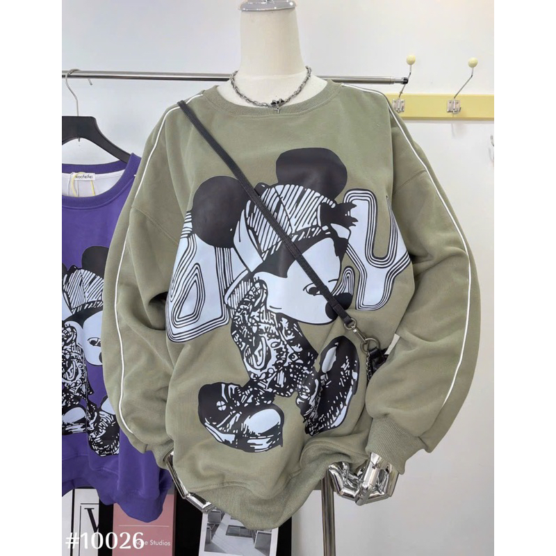 Áo Nỉ haida Mickey Suy tư Hàng QC