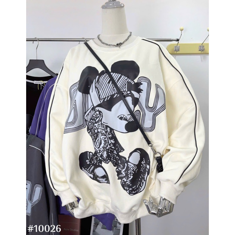 Áo Nỉ haida Mickey Suy tư Hàng QC