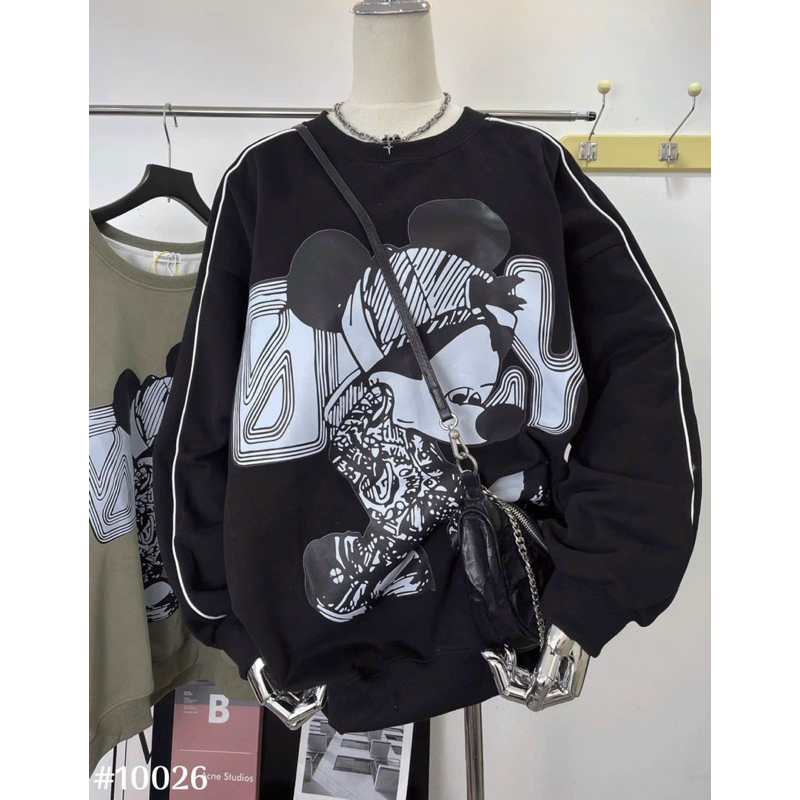 Áo Nỉ haida Mickey Suy tư Hàng QC