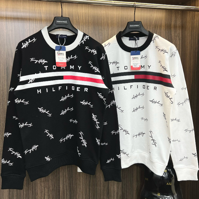 Đồ Bộ Tommy Thu Đông Dài Tay Kẻ Ngang Ngực Chữ ký Thể Thao Hot trend Dày Dặn - Set Cộc Tay Nam Siêu Rẻ Chất Lượng New