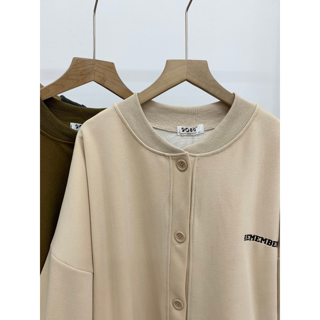 Áo Khoác Cardigan Nỉ Cúc Dọc Thêu Chữ A2885 SUSSTORE