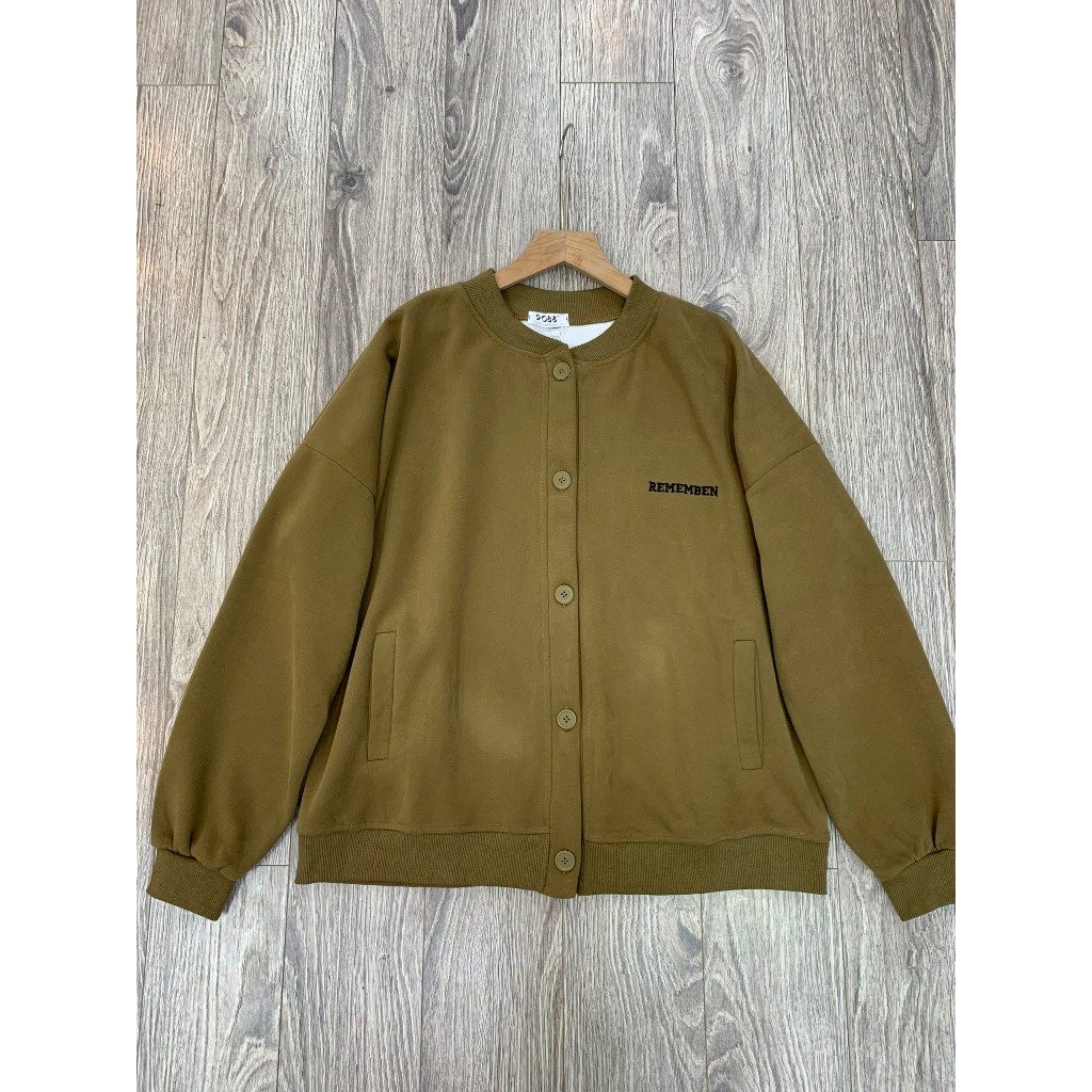 Áo Khoác Cardigan Nỉ Cúc Dọc Thêu Chữ A2885 SUSSTORE