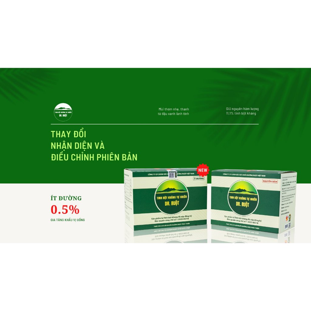 Tinh Bột Kháng Tự Nhiên Dr Ruột 480gr Ít Đường - Đánh Bay Táo Bón, Tiêu Chảy, Đại Tràng & Đại Tràng Co Thắt