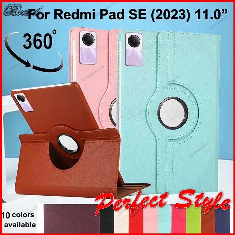 Bao Da Nắp Gập Xoay 360 Xiaomi Redmi Pad SE 11inch 2023 gấp dựng thông minh