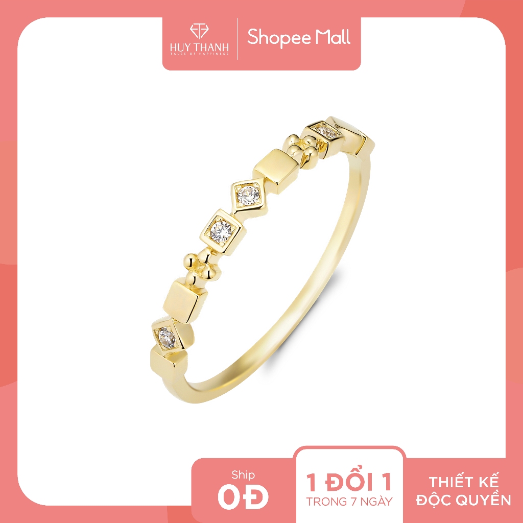 Nhẫn nữ vàng tây 14k NLF433 Huy Thanh Jewelry