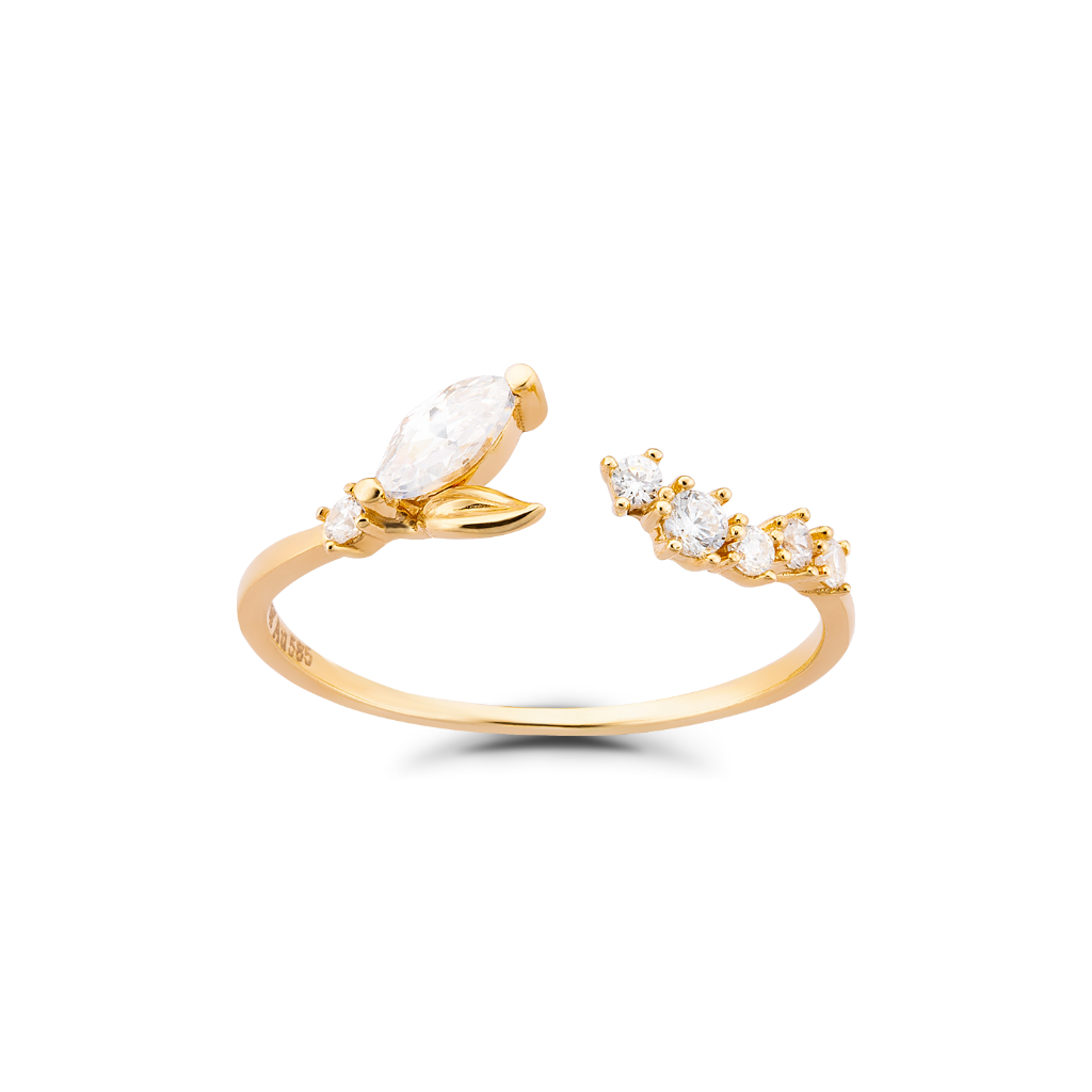 Nhẫn nữ vàng tây 14k NLF414 Huy Thanh Jewelry